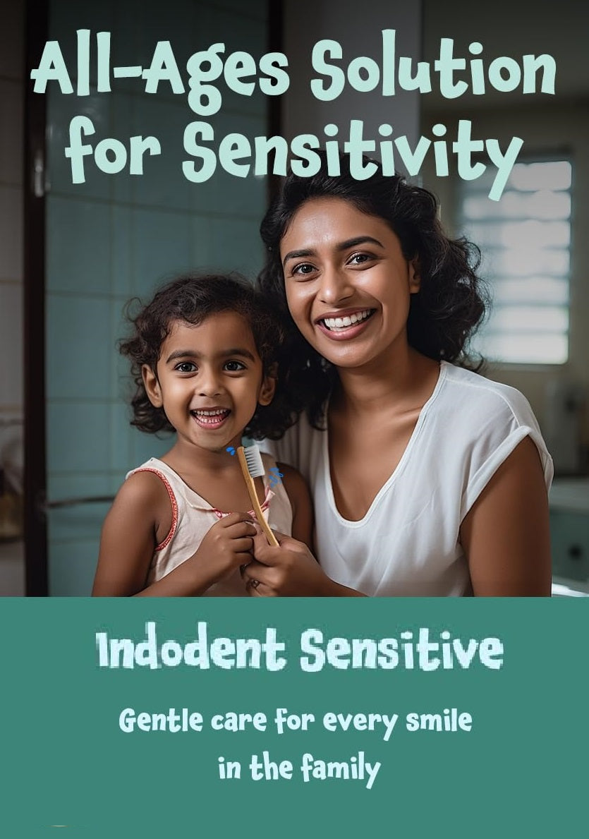 INDODENT Sensitive Bamboo Toothbrush | Kids | Sensitive Tapered bristles | Ergonomic | Angled Head | Deep Cleaning