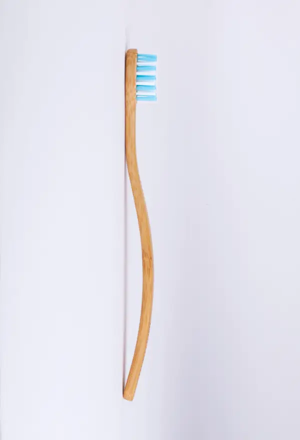 INDODENT Nambrush Bamboo Toothbrush | Blue | Adult, Medium bristles | Ergonomic | Angled Head | Deep Cleaning