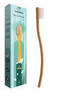 INDODENT Sensitive Bamboo Toothbrush | Adult | Sensitive Tapered bristles | Ergonomic | Angled Head | Deep Cleaning